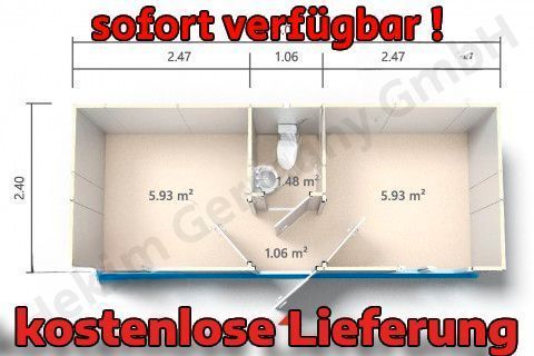 Bürocontainer KOSTENLOSELIEFERUNG SOFORT VERFÜGBAR FERTIG MONTIERT –  Container,  WC Container Sanitärcontainer , Baucontainer, Baustellencontianer, Bürocontainer, Container in München