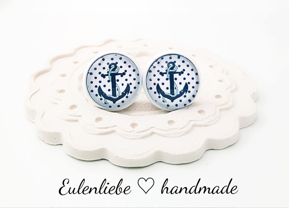 Ohrstecker/Ohrringe handmade Schmuck Neu Anker ⚓️ maritim ❤️ in Leipzig