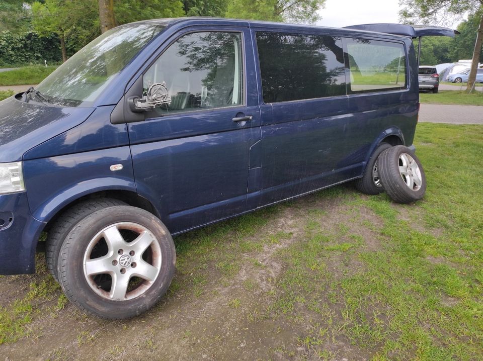 VW T5 Mixto LKW blau Tüv Klima Schiebedach ZV Camper Lang in Bocholt