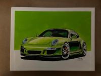 Porsche 911 gt3 touring Deko Kunst Fahrzeuge Fahrzeug Zeichnung Nordrhein-Westfalen - Lippstadt Vorschau