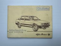 Betriebsanleitung und Wartung Alfa Romeo Giulietta Typ 116, 1983 Rheinland-Pfalz - Montabaur Vorschau