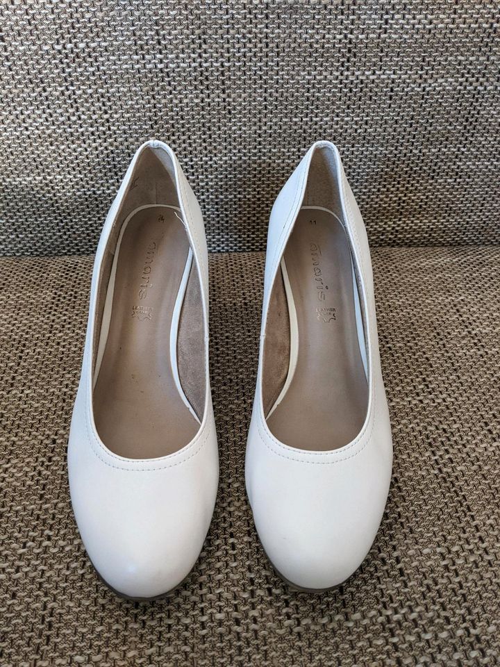 Pumps Schuhe Tamaris Absatz weiß Hochzeit Anlass in Stuttgart