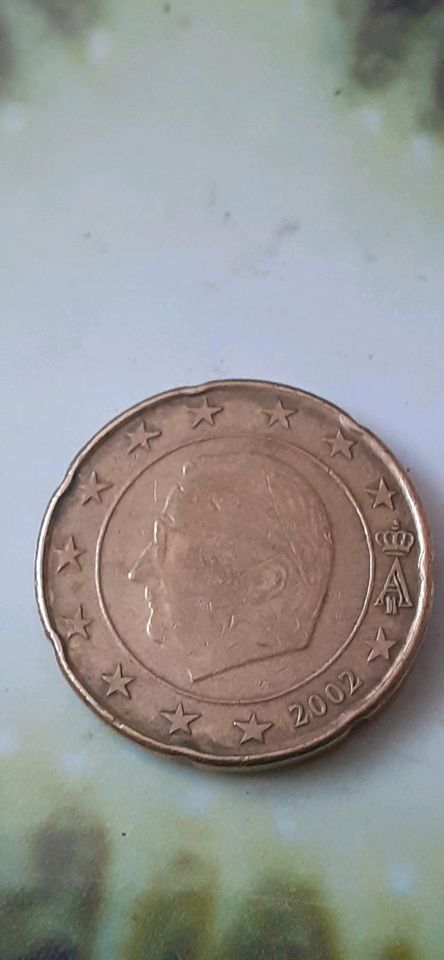 20 Cent Fehlprägung Belgien 2002 in Aachen