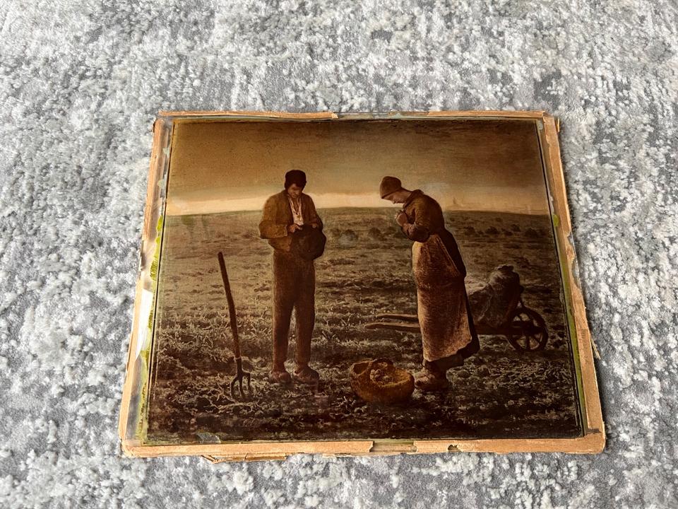 F. Hanfstaengl 1910 altes Hinterglasbild Glasbild in Flacht