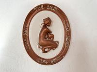 Altes Keramik Bild aus DDR Zeiten Wandbild Deko Frau Weiß Bronze Sachsen-Anhalt - Magdeburg Vorschau