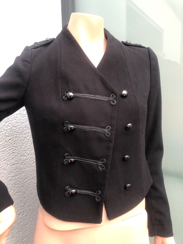 H&M Blazer Jacke schwarz Gr. S 36 Military in Lippstadt