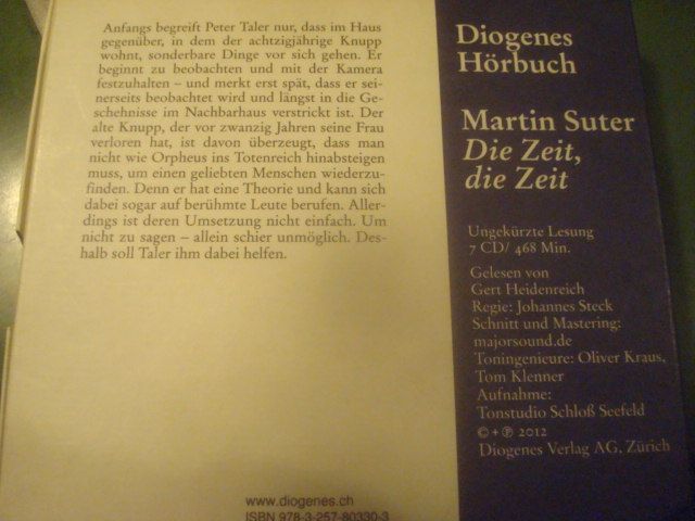 7 CD Hörbuch Box - Martin Suter - Die Zeit, die Zeit in Velbert