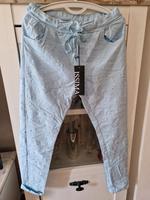 Glitzer Hose hellblau Strass elastisch Neuware Italy Bayern - Memmelsdorf Vorschau