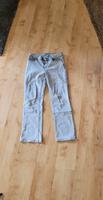 Jeans Hose denim grau mit Schlitz am beim größe 42 Niedersachsen - Apen Vorschau