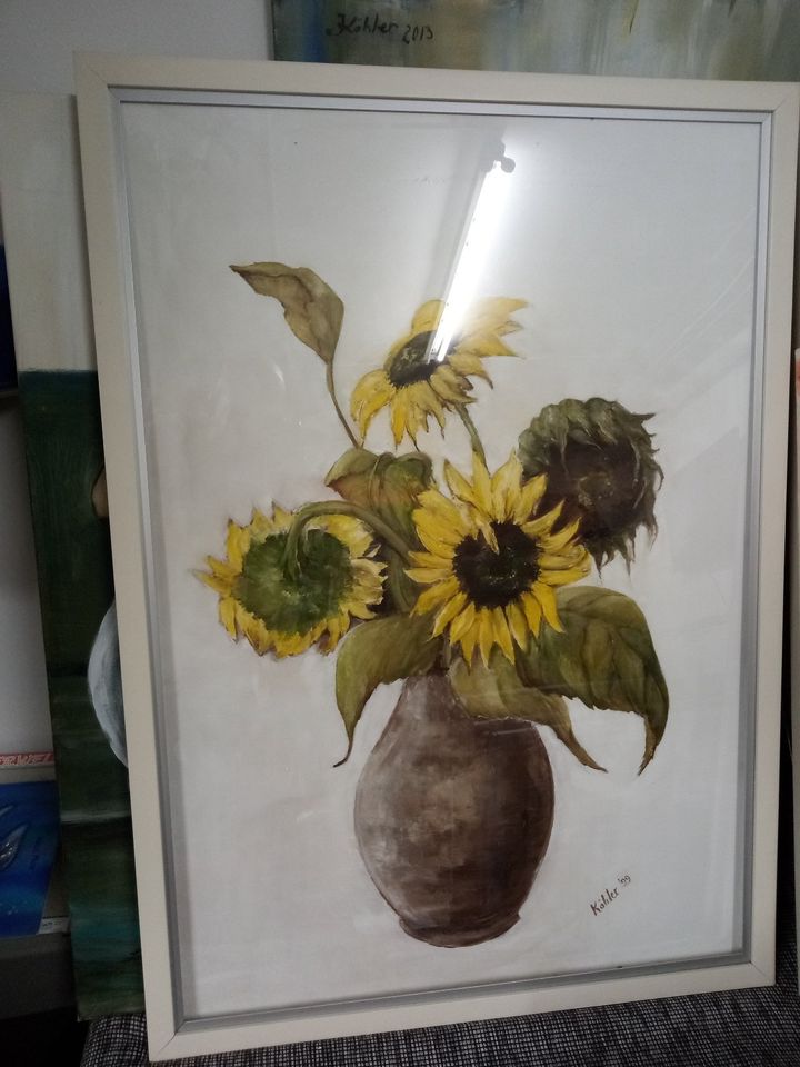 Gemälde Acryl Sonnenblumen Unikat Handgefertigt Original Neu in München