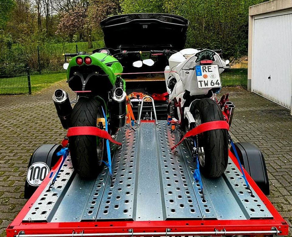 MOTORRADANHÄNGER  2.51 x 1.53 m - 100 km/h  ZU VERMIETEN / LEIHEN in Oberhausen