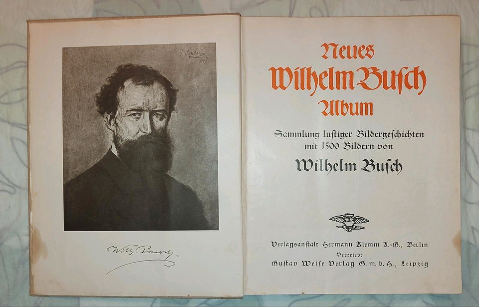 Neues Wilhelm Busch Album, zwischen 1910/1914, antik. in Waldenburg