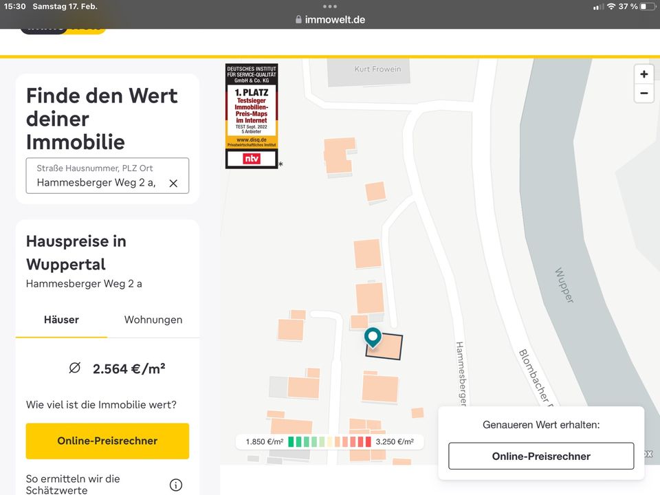 Eigentumswohnung Etagenwohnung mit ca. 93qm in Wuppertal