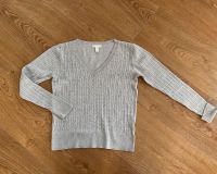 H&M Pullover XS S 34 36 grau Zopf Muster Baden-Württemberg - Kuchen Vorschau