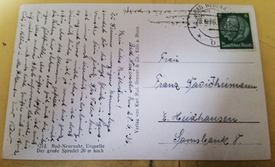 3 Postkarten,Ansichtskarten,Bad Neuenahr 1936 in Essen