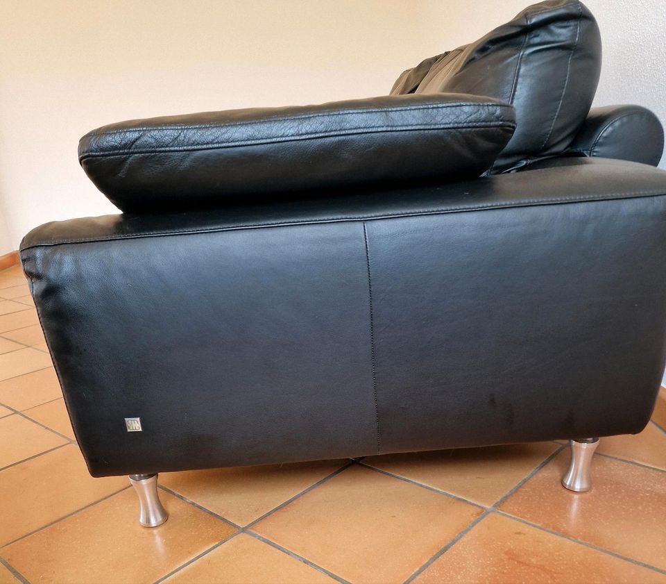 Musterring Ledersofa 2,5 -Sitzer mit Ottmane in Viereth-Trunstadt