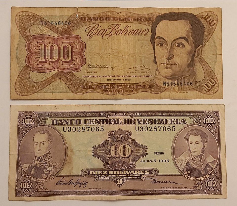 Venezuela Banknoten/Geldscheine 1992, 1995 in Hamm