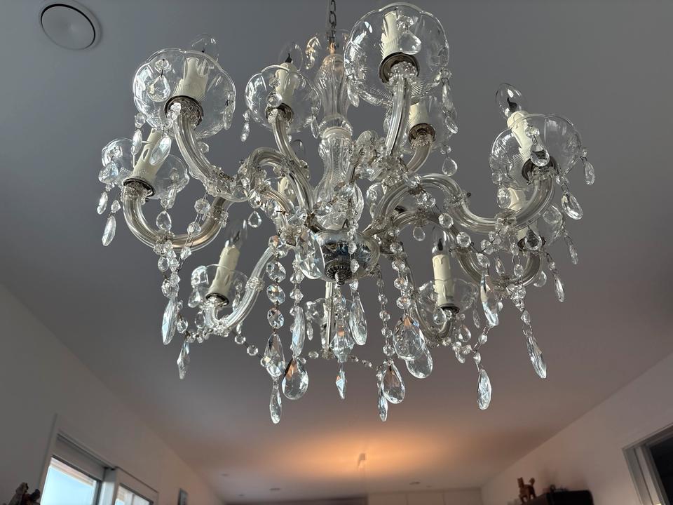 Kronleuchter Kristallleuchter Echtglas Glas Leuchter 12-Armin in Ostfildern