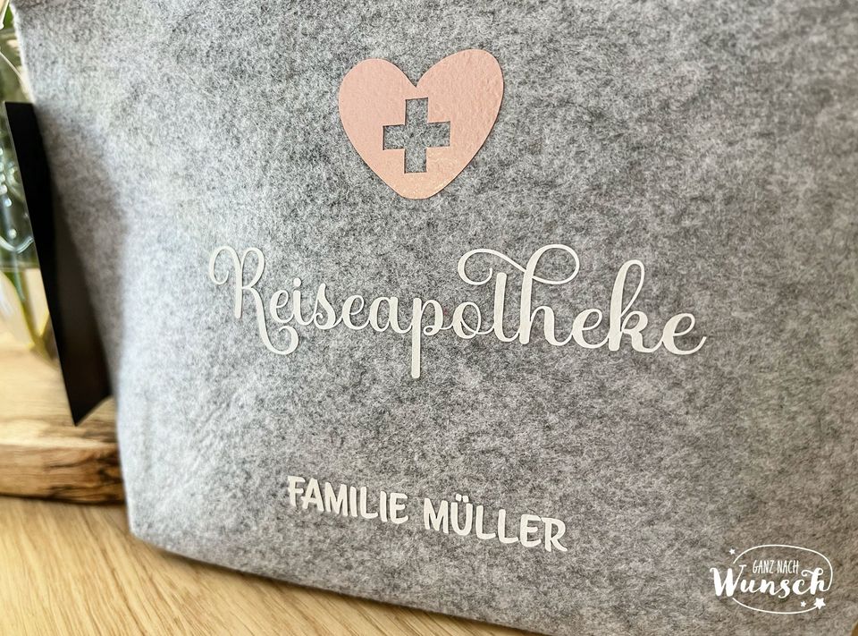 Personalisierte Reiseapotheke/ Tasche aus Filz/ Geschenk in Elsfleth