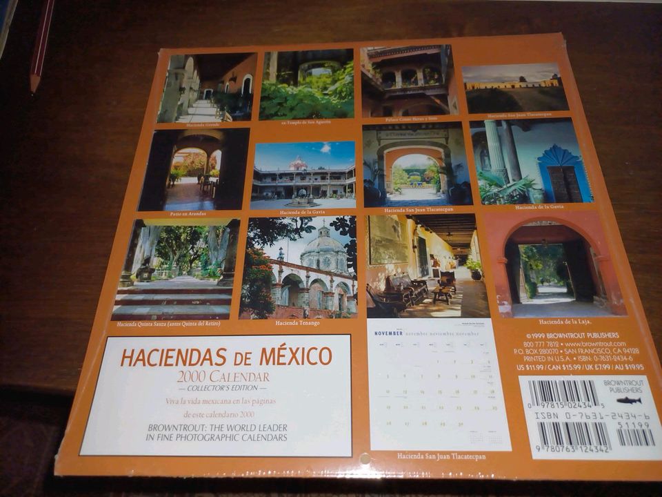 Haciendas de MEXICO Kalender aus dem Jahr 2000, nie geöffnet in Willebadessen