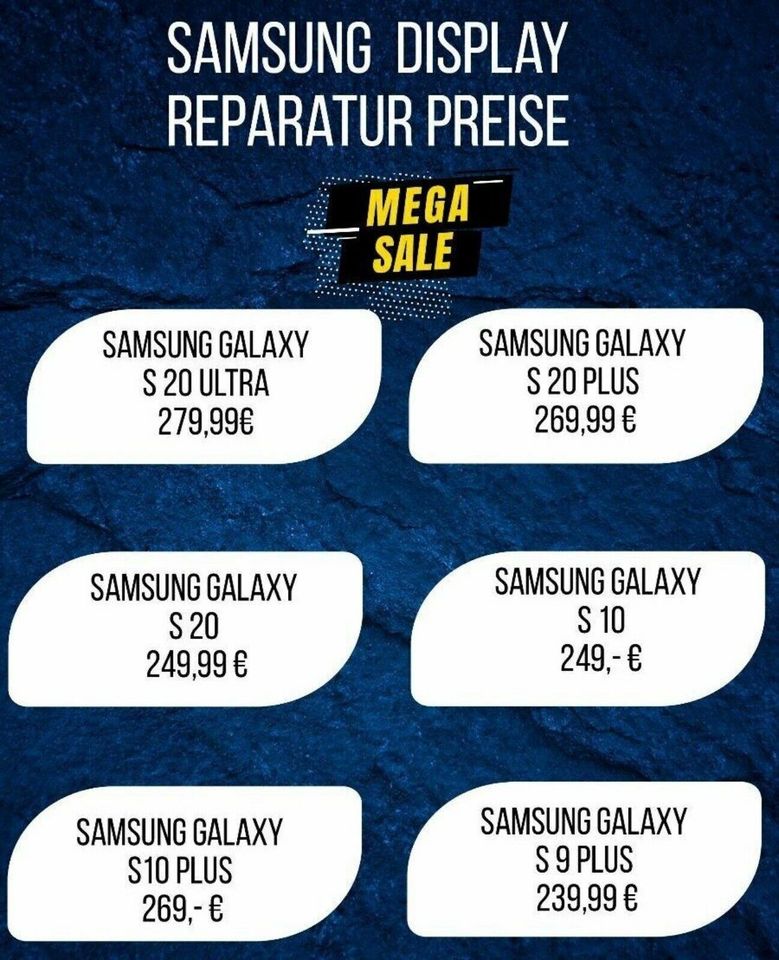 Samsung Galaxy Display- Glas Reparatur S22 Ultra S20,S10,J5,A50,Plus 30min ✅ in Berlin