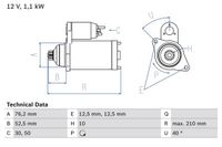 Bosch Starter Audi A2, Golf 4, Polo 9N, Bora, Seat Ibiza, Cordoba Baden-Württemberg - Vogt Vorschau