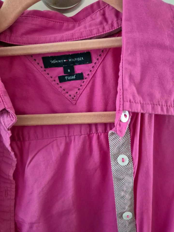 Tommy Hilfiger Damen Bluse Fitted Pink Fuchsia in Duisburg