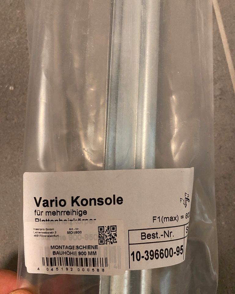 Vario Wandkonsole für Heizkörper 900 mm NEU in Rülzheim