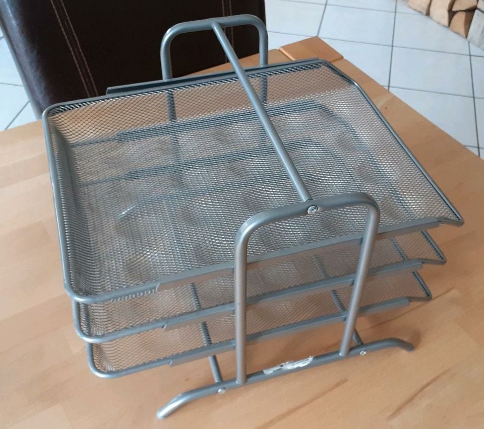 Dokumentenablage Metall, silber, 3 Fächer, Ikea in Glandorf