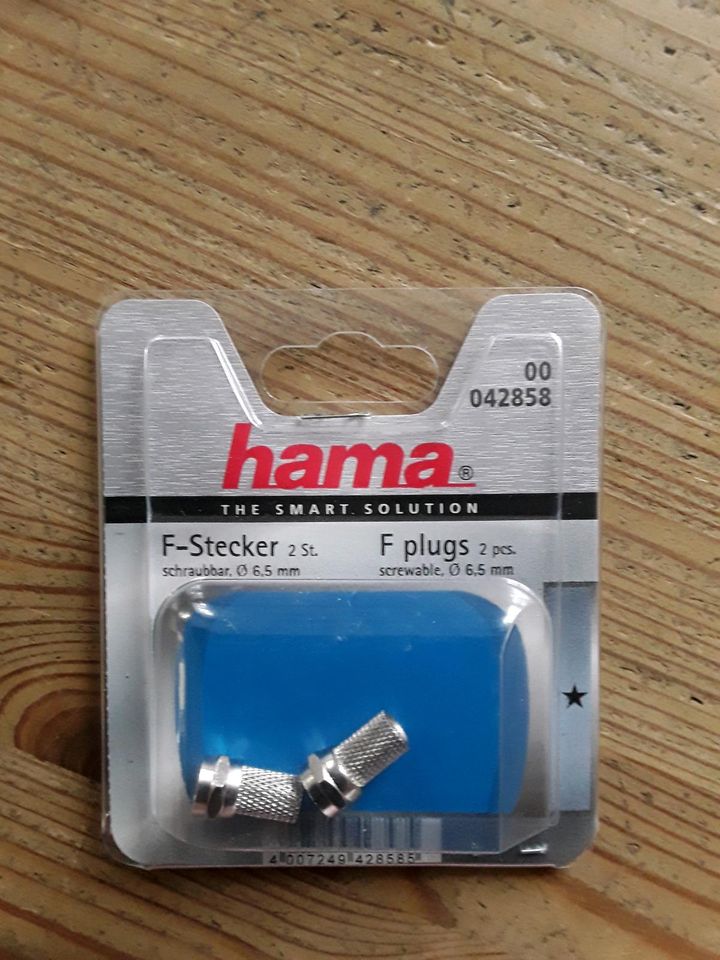 hama F-Stecker 6,5 mm  2 Stück in Osterzell