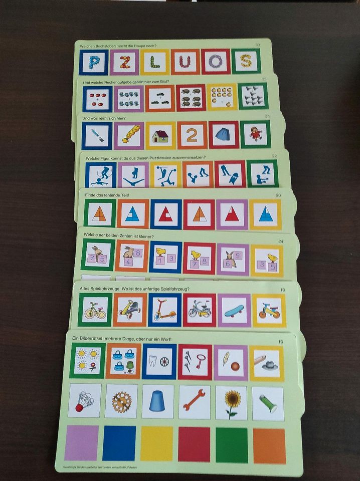 Lernspiel mit 30 Karten Formen Größen Zahlen Buchstaben in Chieming