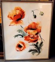 ✅ Gerahmtes Bild Mohnblumen 51 * 41 cm Gemälde vintage Bayern - Heiligenstadt Vorschau