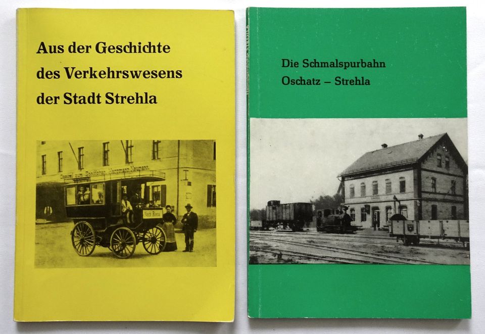 ⭐ 9 Heimatbücher Strehla, Heimatgeschichte, Sagen, Verkehrswesen in Oschatz