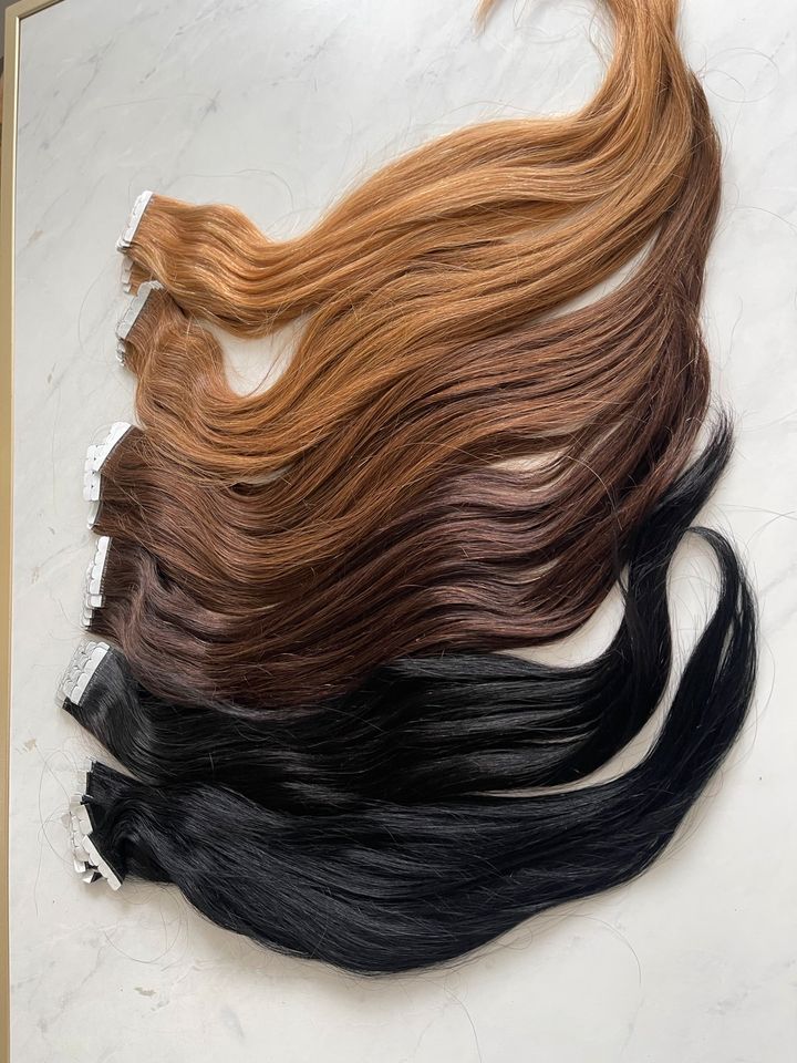 Tape extensions 50/55 cm 100 gr Remy Echthaar Haarverlängerung in Moers