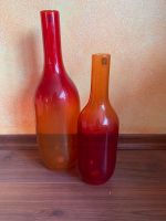 Deko Leonardo Doppel Vasen 50 und 40 cm rot/Orange Handmade Bayern - Ochsenfurt Vorschau