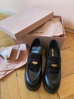 Miu Miu Penny Loafer Plateau Schuhe schwarz Leder Münze 38.5 39 München - Altstadt-Lehel Vorschau