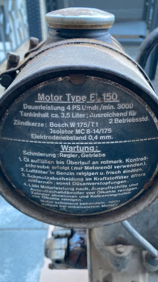 Motor EL150 DDR Rüttelplatte Antrieb Pumpe in Zerbst (Anhalt)