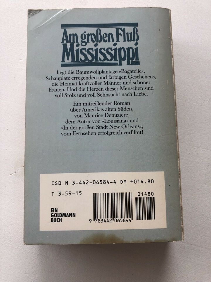 Roman Buch Am Großen Fluß Mississippi Goldmann Maurice Denuziere in Salzwedel