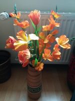 Arrangement aus Kunstblumen, gelb orange, Gladiolen und Tulpen Niedersachsen - Herzberg am Harz Vorschau