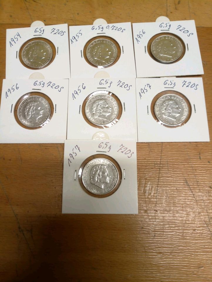 1 Gulden Münzen 7 Stück in Helferskirchen