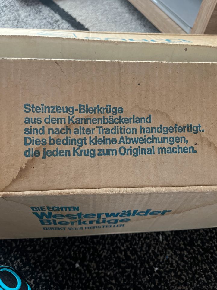 Steinzeug Bierkrüge 6 Stück Werbekreis Tostedt in Hamburg