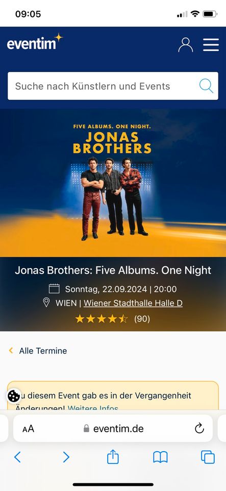 Jonas Brothers Konzertkarten Wien in Stadtbergen