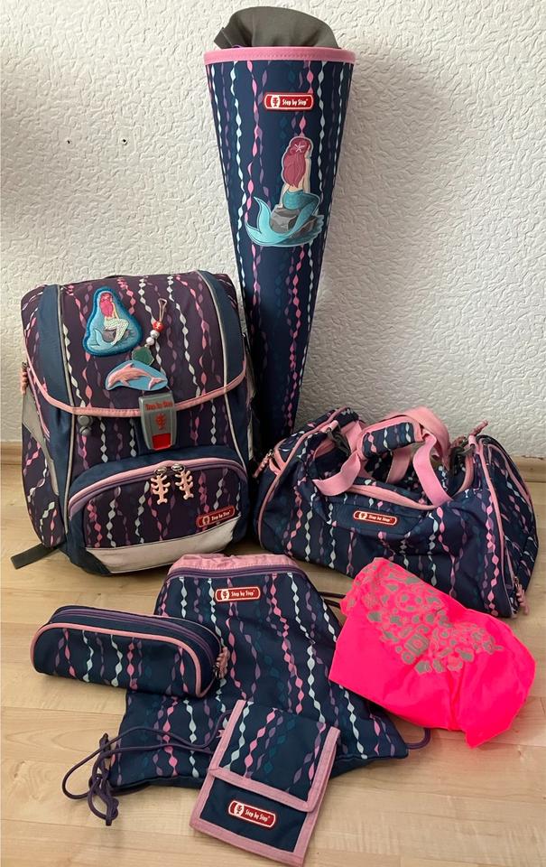 7-teiliges Schulranzen-Set mit Schultüte Step by Step Mermaid in Wäschenbeuren