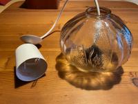 Deckenlampe Hängelampe Kristallglas rund Kugel Blumen Blätter DDR Thüringen - Walschleben Vorschau