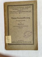 Buch - Platons Staatsauffassung 1927 Nordrhein-Westfalen - Selm Vorschau