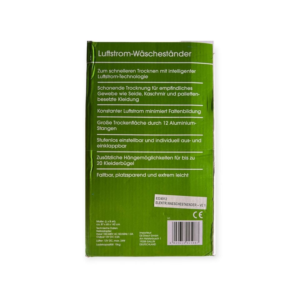 EASYmaxx Elektrischer Wäscheständer Trockner Gebläse Luftstrom in Hamburg