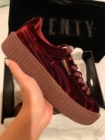 Puma Rihanna Fenty Sneaker Plateau Rot Bordeaux Größe 38 Velour Düsseldorf - Oberbilk Vorschau