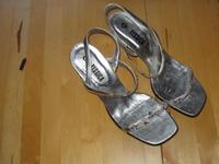 Sandalen mit Stilettoabsatz, silberfarben, „Yessica“, Gr 40 Stuttgart - Stuttgart-Ost Vorschau