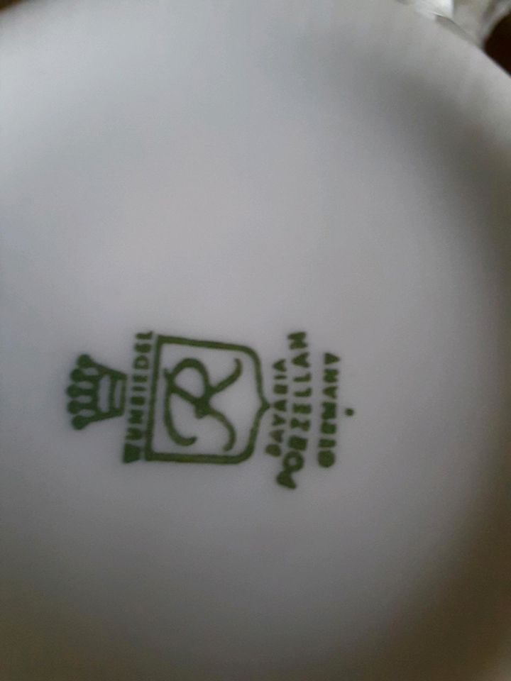 Wunsiedel Bavaria Porzellan Geschirr Kaffee Tee Tasse Teller in Mindelheim