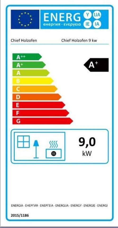 Austellungsstück   Chief Ofen 9  KW  Warmluftofen, Aktuelle Norm in Kirchheim in Schwaben